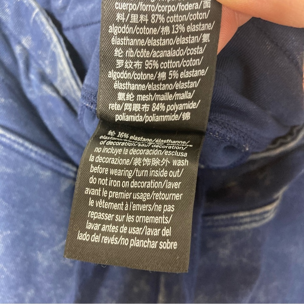 PINK Yoga Victoria's Secret Size Medium Blue Wash Out Joggers Sweatpants - Picture 7 of 9